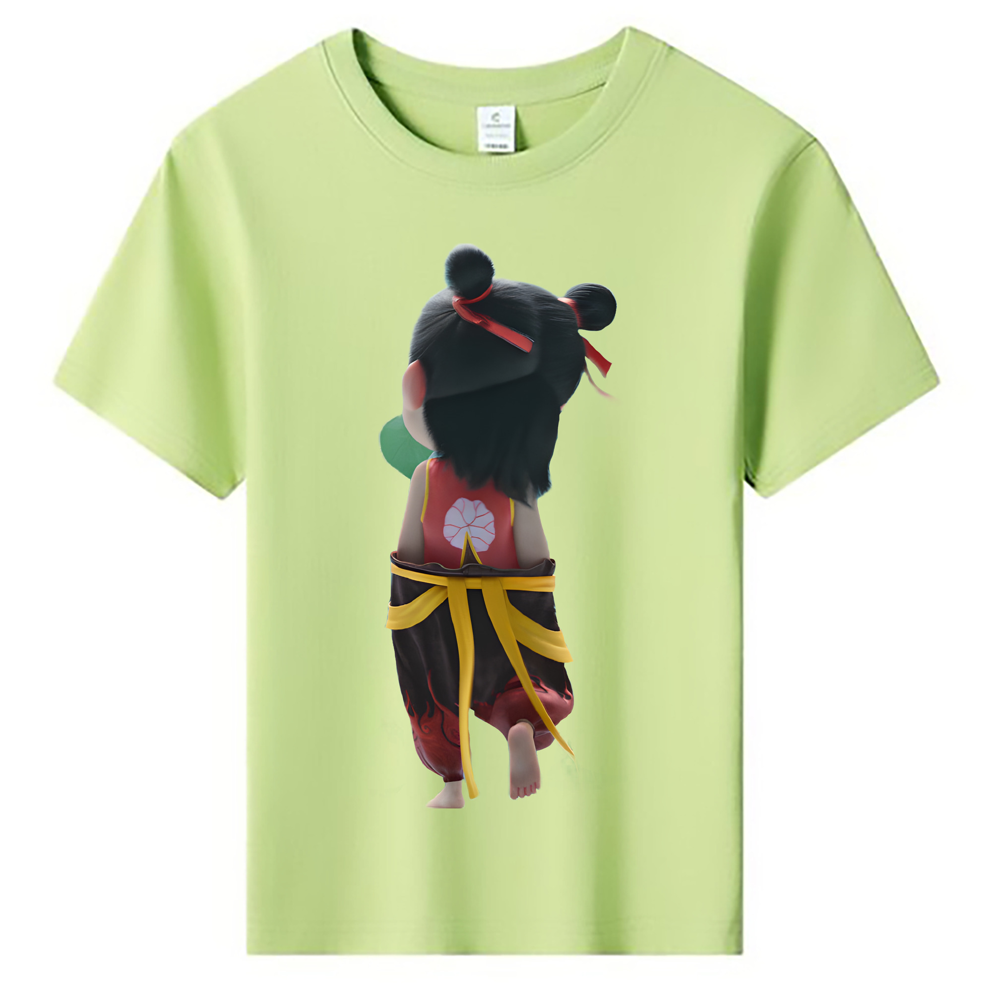 （画像用） Ne Zha 2 ナタ 魔童の大暴れ 綿100％キッズTシャツ（フロントプリント）